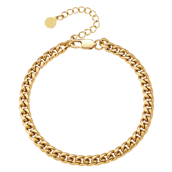 Miami Cuban Link Anklet - 18k Gold Plated