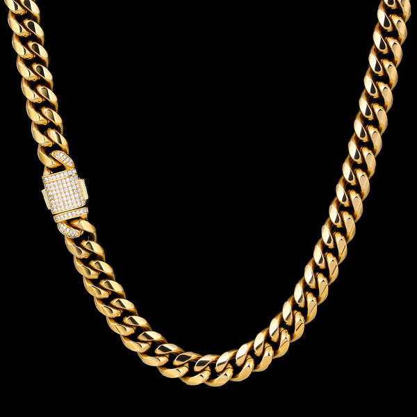 Miami Cuban Link Chain - 12mm 18k Gold