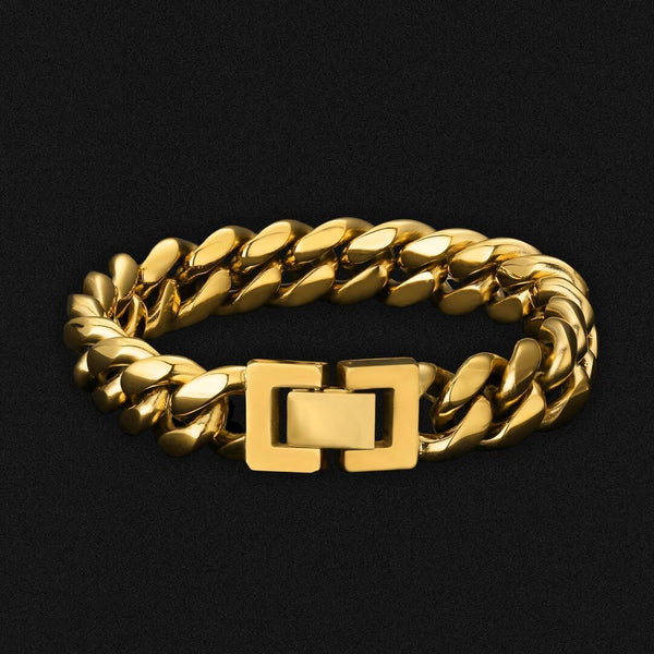 Miami Cuban Link Bracelet - 12mm 18k Gold