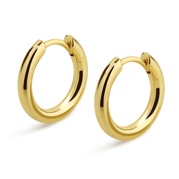 Hoop Earrings - 14k Gold Over 925 Silver - 15mm