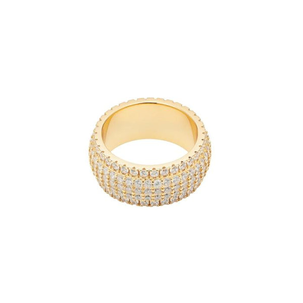 Five Row Ring - 10mm - Gold