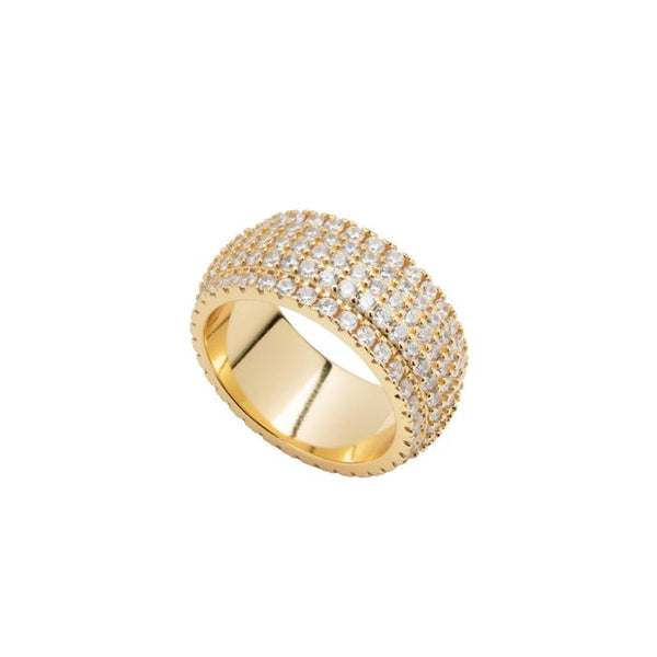 Five Row Ring - 10mm - Gold