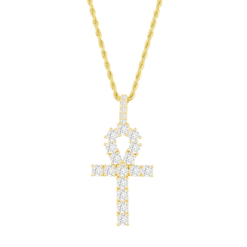 Iced Out Ankh Pendant
