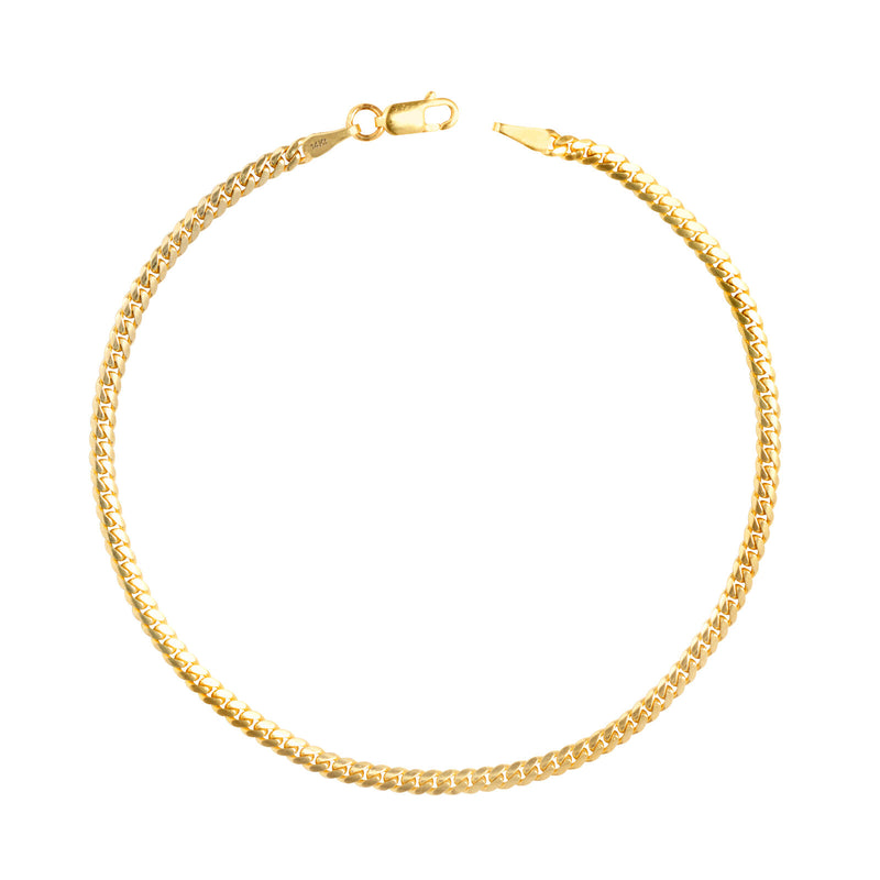 Solid 14k Gold Miami Cuban Link Bracelet