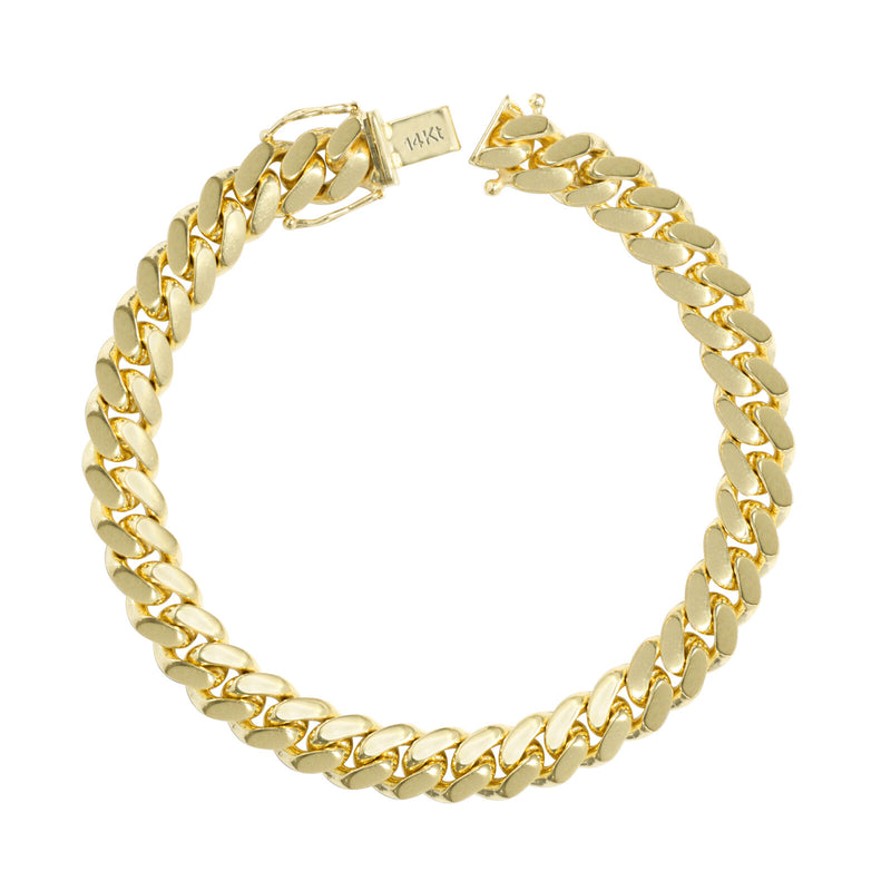 Solid 14k Gold Miami Cuban Link Bracelet