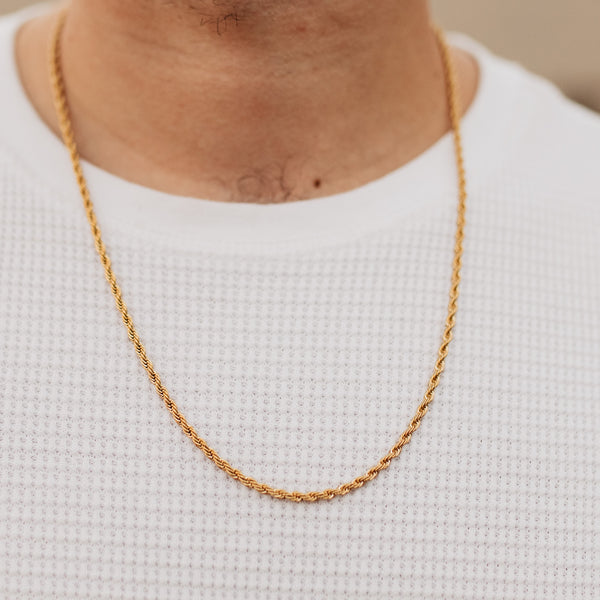 Rope Chain - 3mm 18k Gold